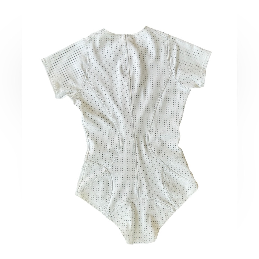 Lisa Marie Fernandez Farrah Maillot Perforated One Piece Blue White Sz 2 US 4-6 - Picture 4 of 15